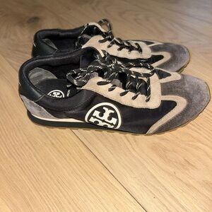 Tory Burch Black and Beige Athletic Shoes